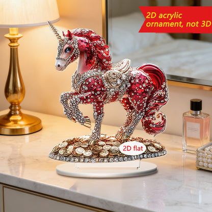 Sparkle Unicorn Acrylic Figurine | Crystal Window Hanging Decor