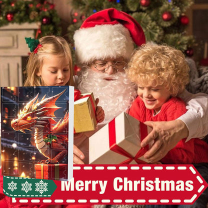 Advent Blind Box: 24 Cute Dragon Baby Acrylic Ornaments for Christmas Decor