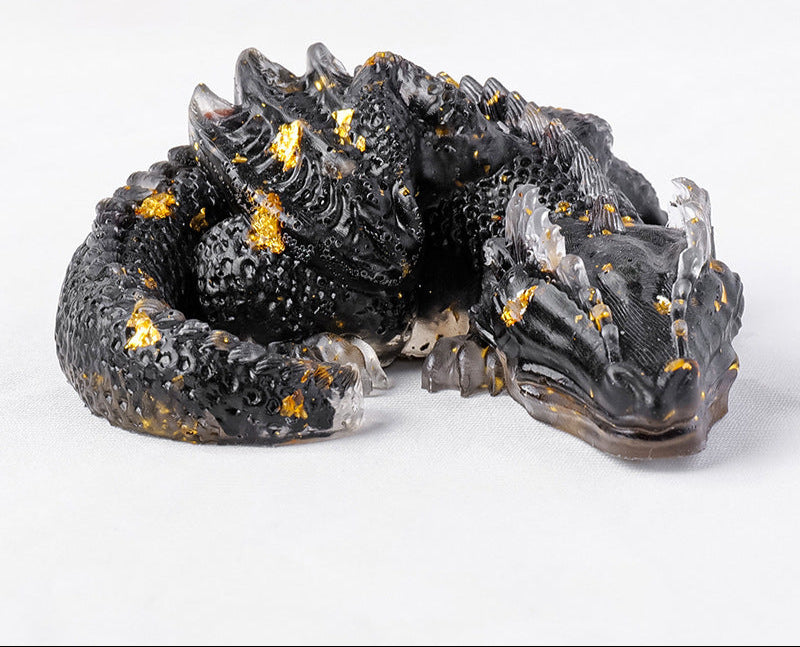 Natural Crystal Gravel Glue Flying Dragon Ornaments
