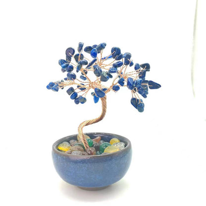 Colorful Crystal Bonsai Money Tree Decor - 4 Hues | Feng Shui Wealth Figurine