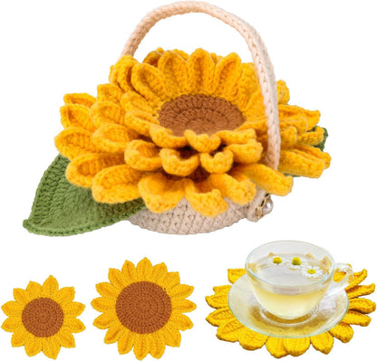 Wool hand-woven small animal doll DIY handmade crochet wool bag material package