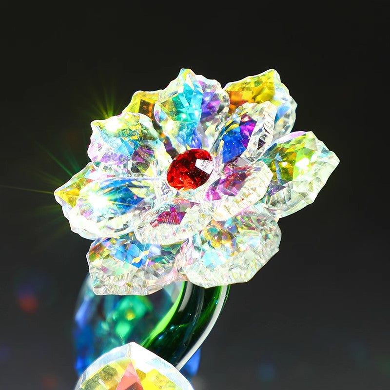 Close view of faceted sunflower petals and red center