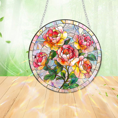 Flower Sun Catcher - Stained Glass Window Hanging