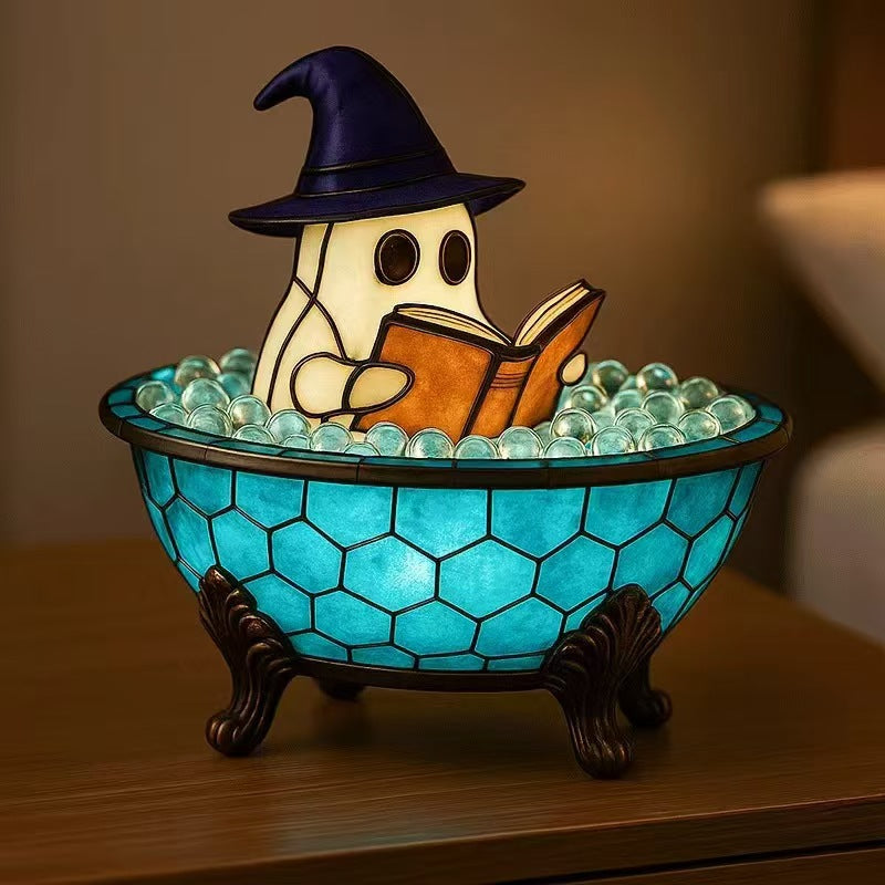 Healing Ghost Reading Lamp - Resin Craftsmanship Guards Your Cozy Reading Moments