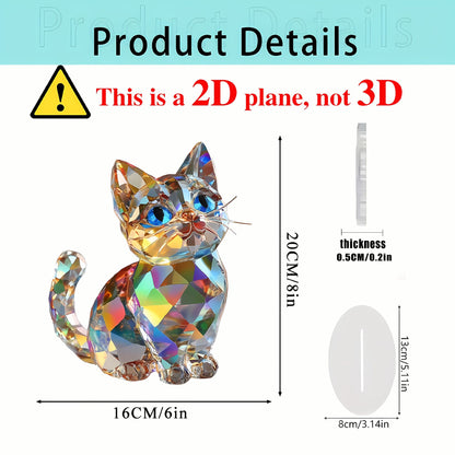 Lumi#2 – Kawaii Acrylic Cat Tabletop Decor for Display