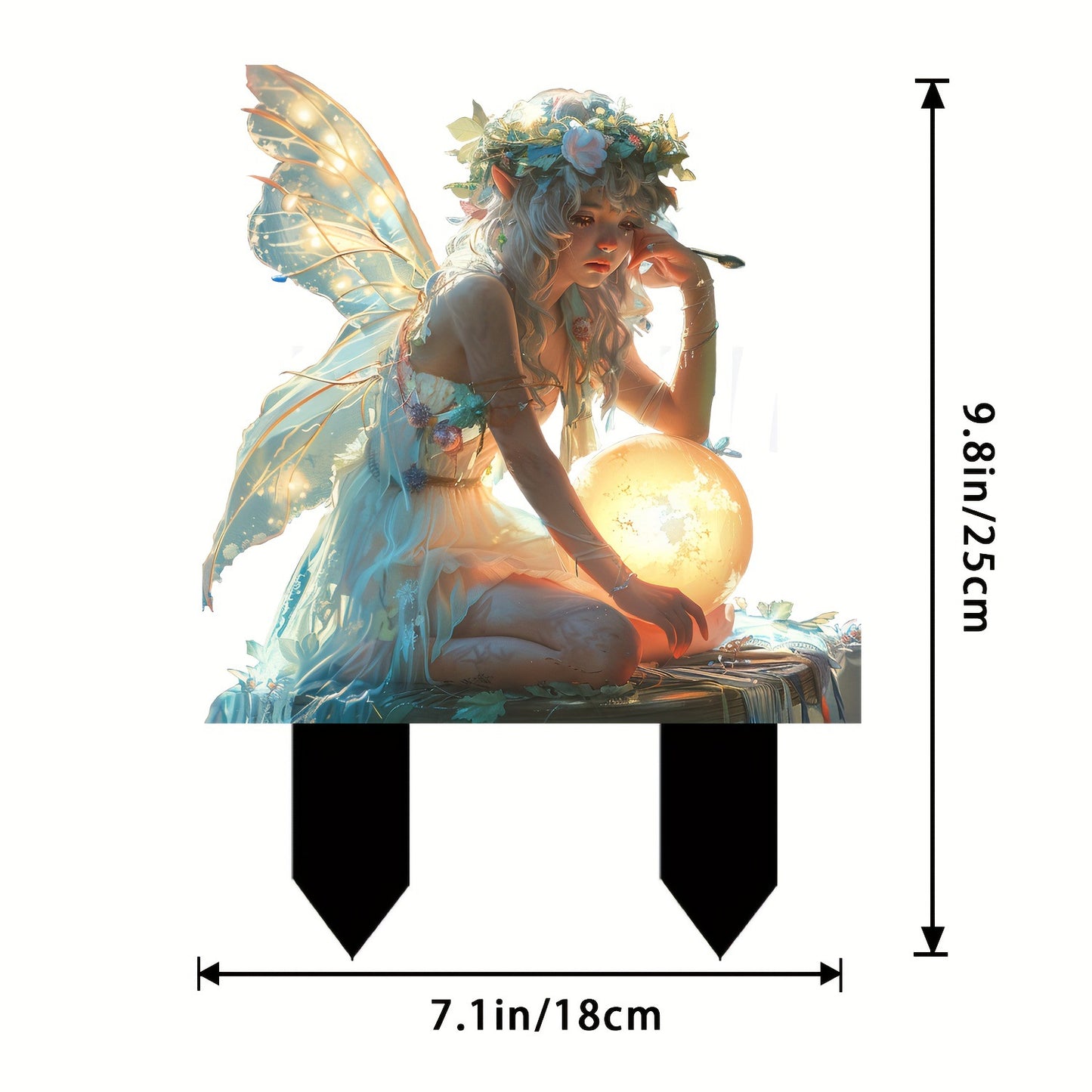 2D Fairy Light-Catching Acrylic Garden Stake Decor