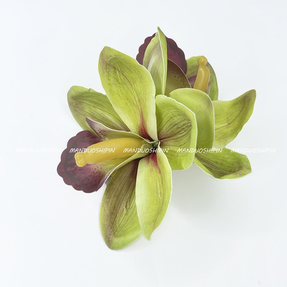 Double Orchid Hairpin Bohemian Holiday Style Hairpin Photo Hair Accessories Shiny Flower Side Clip