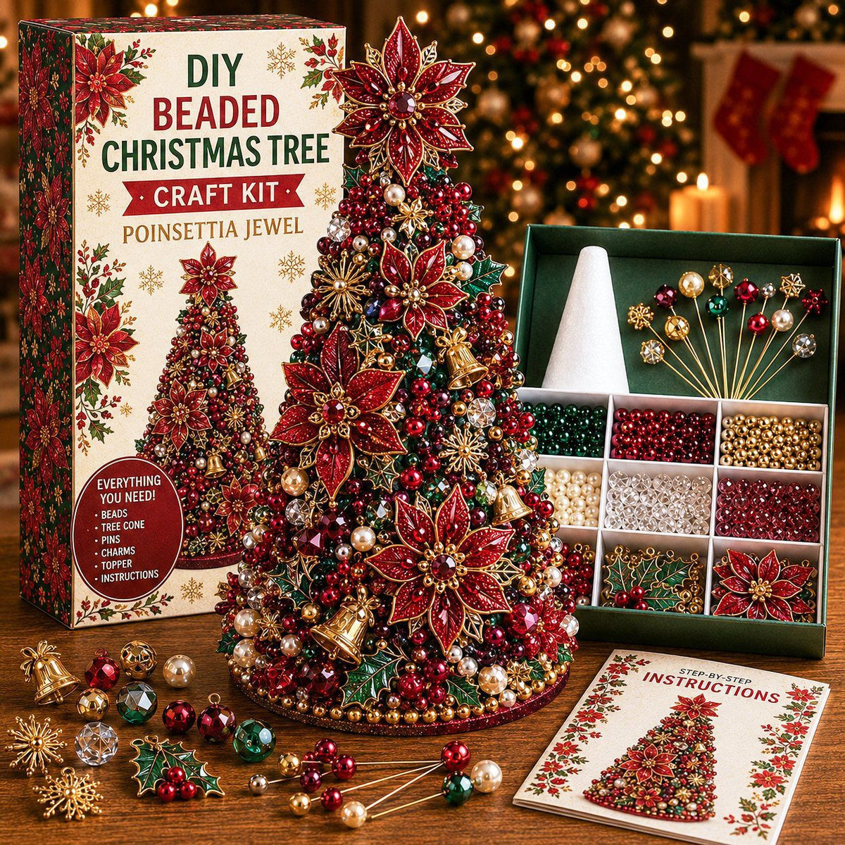 DIY Beaded Holiday Craft Kit – Christmas & Halloween Designs