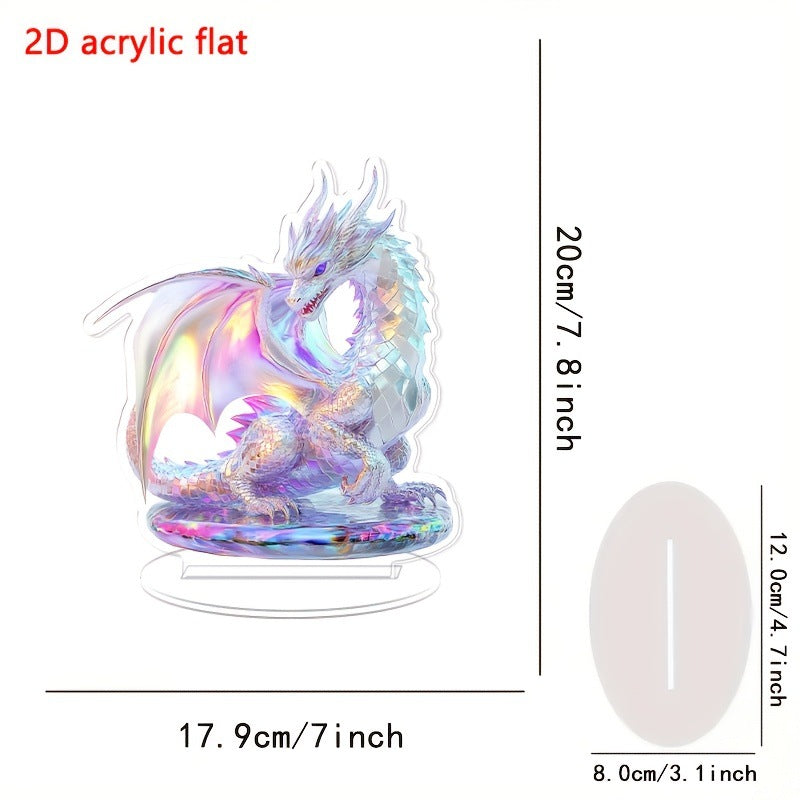 Aurora - Recycled Acrylic Dragon Decor with Holographic Shimmer
