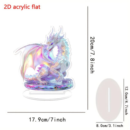 Aurora - Recycled Acrylic Dragon Decor with Holographic Shimmer