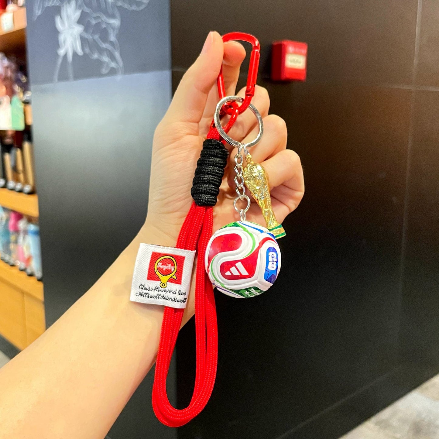 2026 World Cup Football Keychain – Trophy Pendant Soccer Ball Key Ring