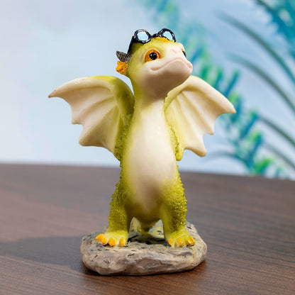 Dragon Statue Mini Figurine - Reading Dragon Decor