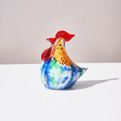 GlassyNest - Modern Simple Glazed Crystal Chicken Ornament