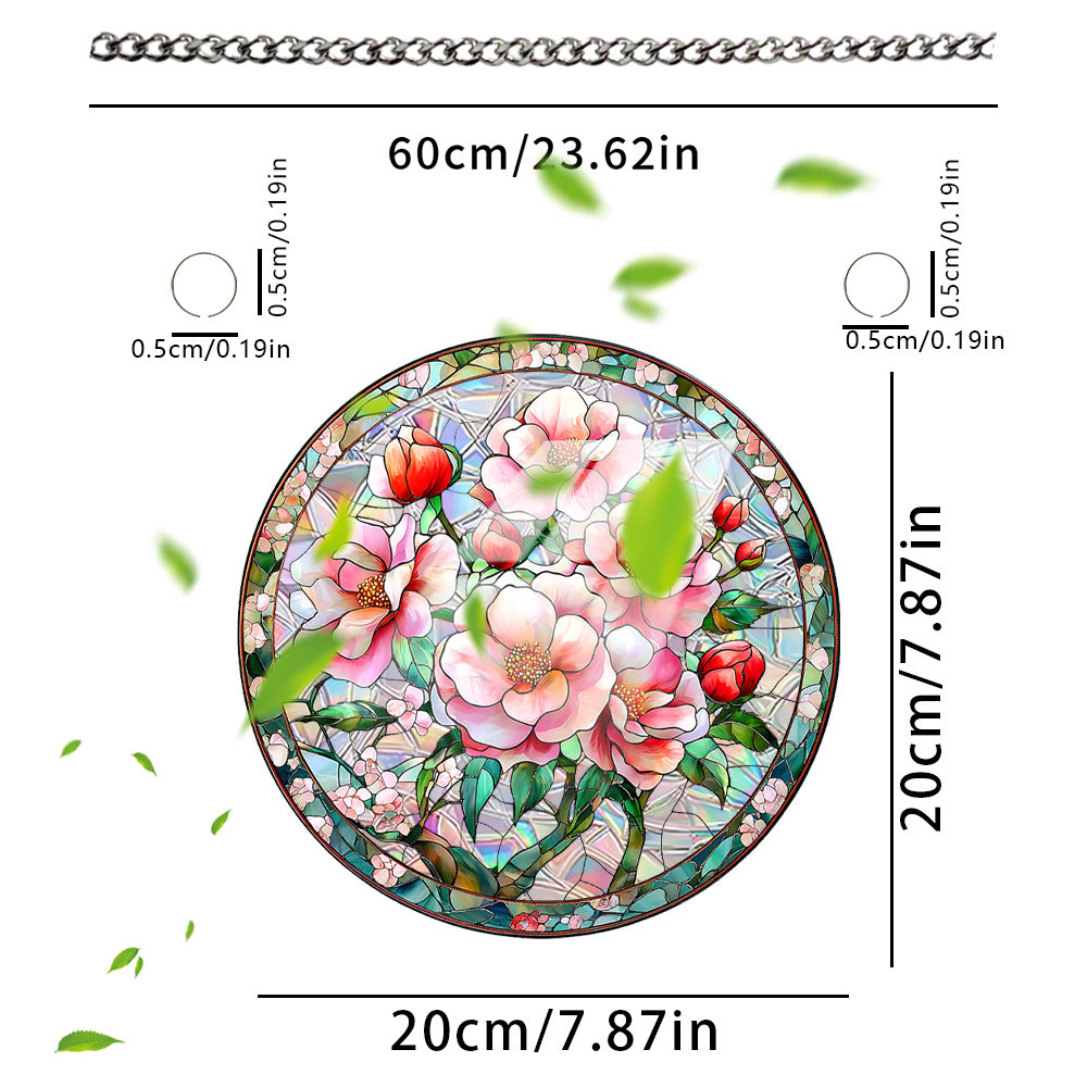 Flower Sun Catcher - Stained Glass Window Hanging