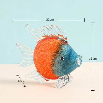 Tropical Glass Fish Decor - Creative Crystal Animal Crafts