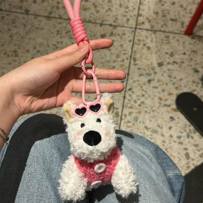 Whiwo™ Cute Westie Dog Plush Keychain  | Mini Emotional Buddy Toy