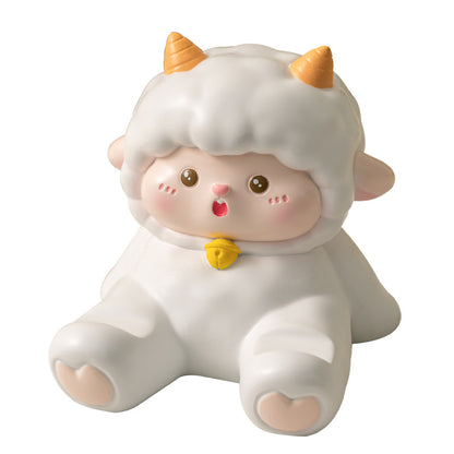 Baa Sheep Phone & Tablet Stand | Cute Resin Desktop Organizer Ornament