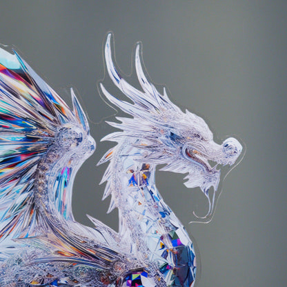 2D Bohemian Crystal Dragon Acrylic Ornament Decor