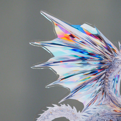 2D Bohemian Crystal Dragon Acrylic Ornament Decor