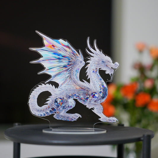 2D Bohemian Crystal Dragon Acrylic Ornament Decor