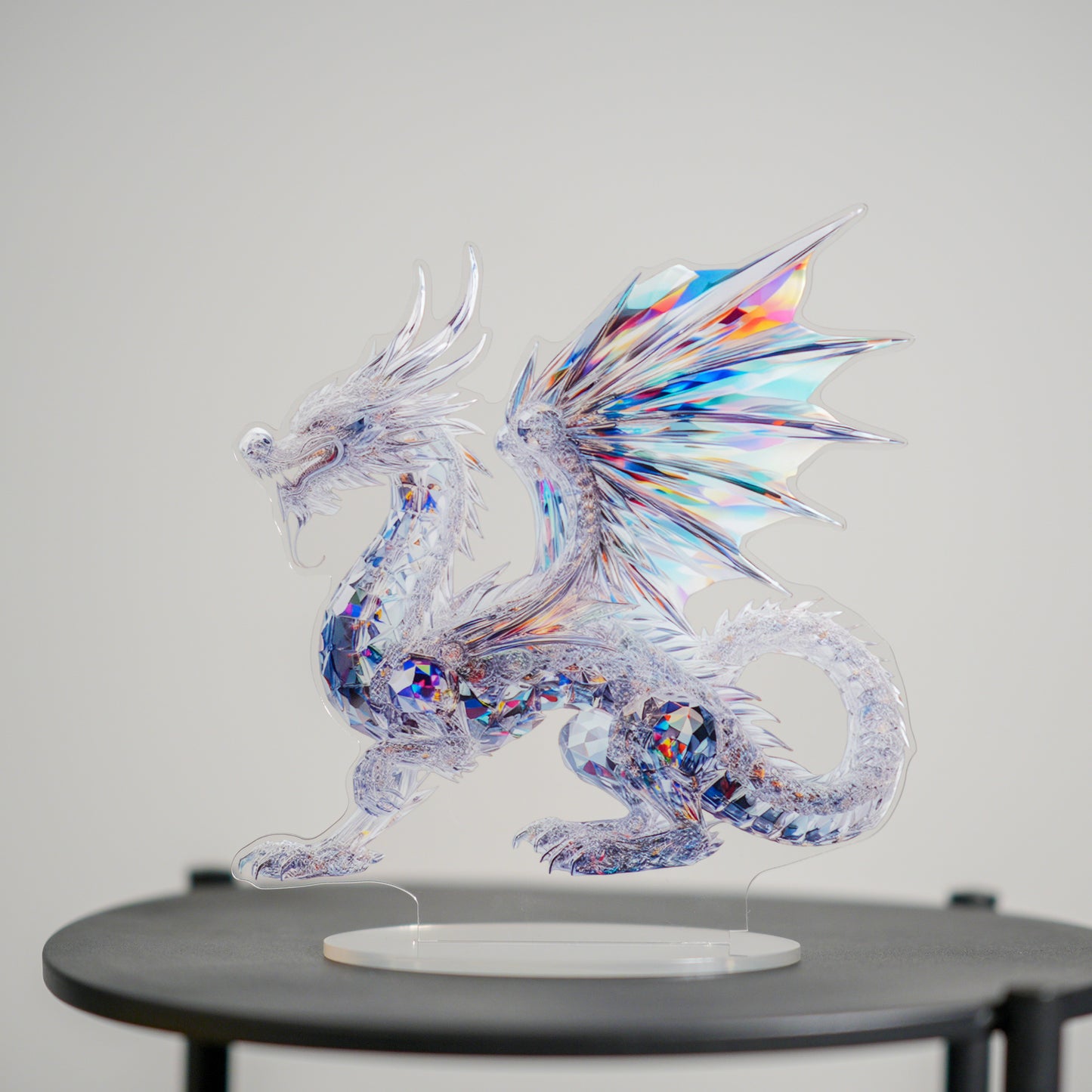 2D Bohemian Crystal Dragon Acrylic Ornament Decor